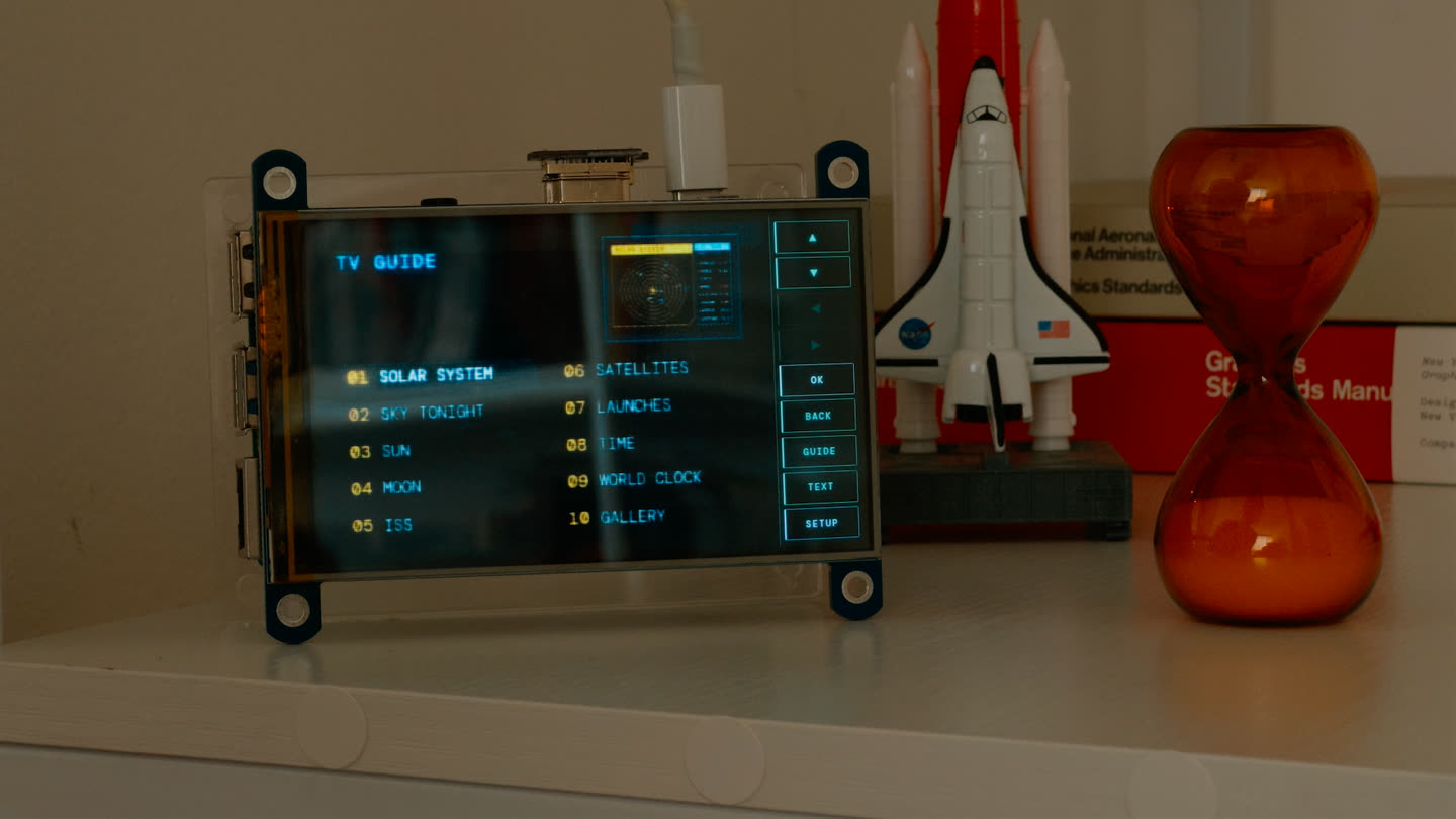 Channel guide listing the TV channels