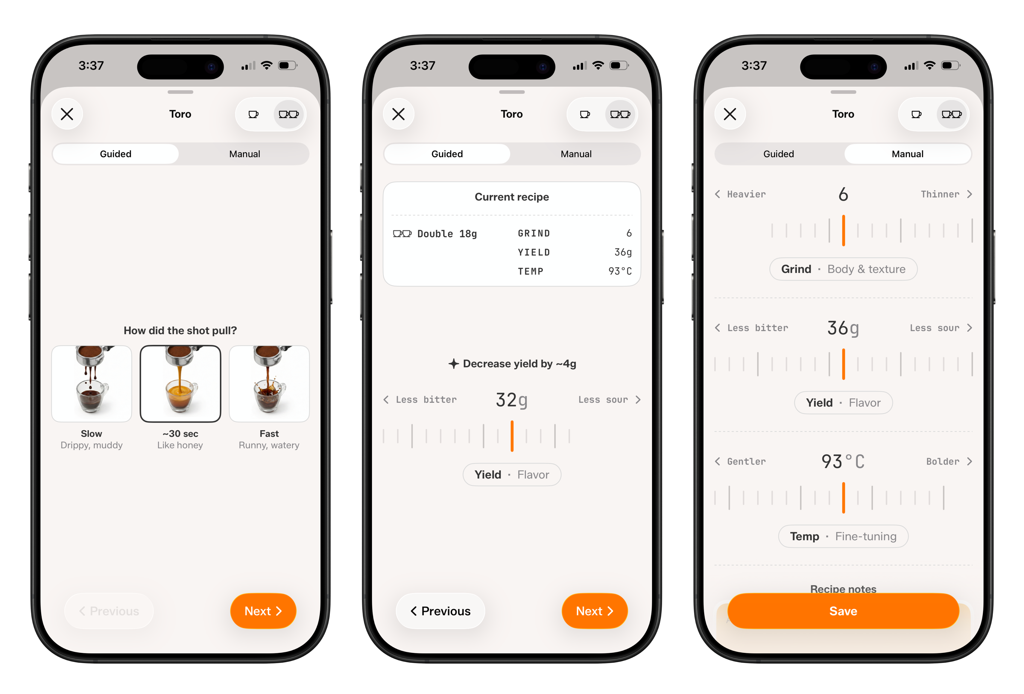 Tazzina app concept